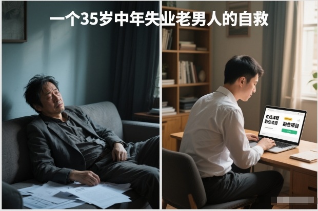 付费文章：一个35岁中年失业老男人的自救-快名资源网