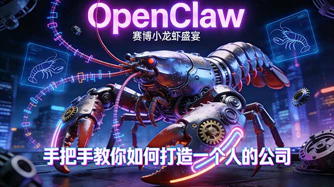 OpenClaw，小龙虾-从产品到爆款的成长之路，手把手教你如何打造一个人的公司-快名资源网