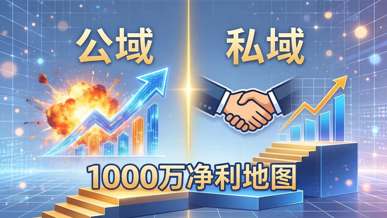 公域玩命出爆款，私域悄悄做成交：这套AI内训课，2026给你打通1000万净利的地图-青虫资源网