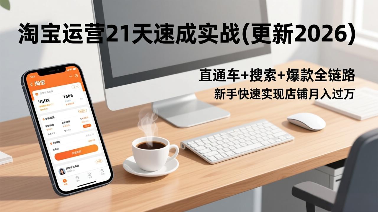 淘宝运营21天速成实战(更新2026-快名资源网