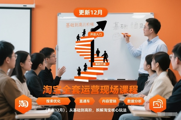 淘宝全套运营现场课程(更新26年1月)，从基础到高阶，拆解淘宝核心玩法-快名资源网