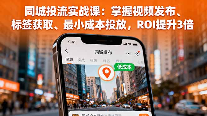 同城投流实战课：掌握视频发布、标签获取、最小成本投放，ROI提升3倍-青虫资源网