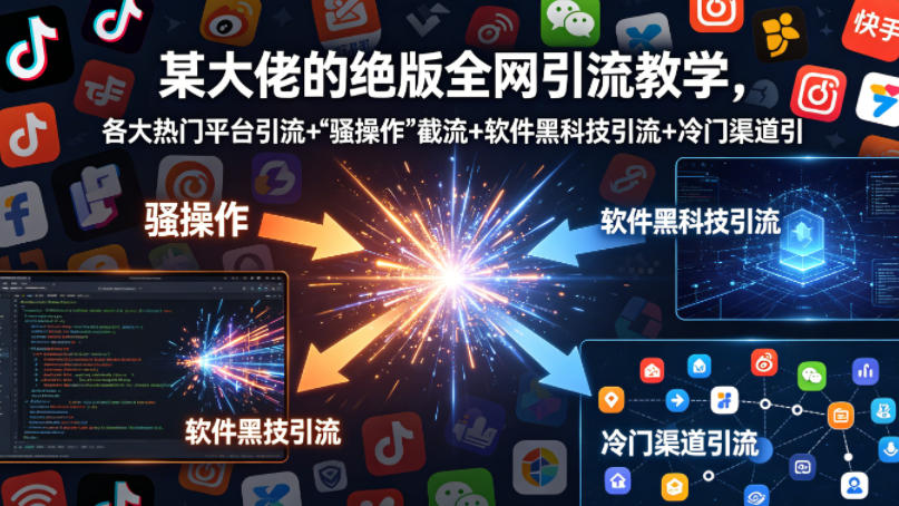 某大佬的绝版全网引流教学，各大热门平台引流+-快名资源网