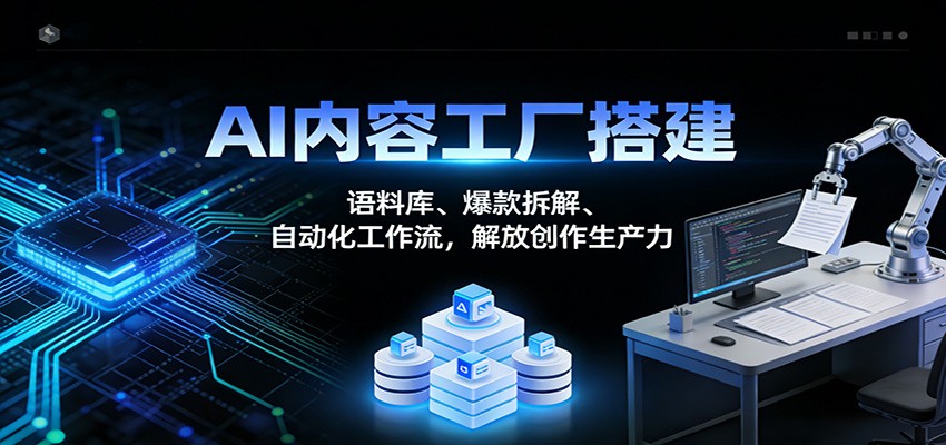 AI内容工厂搭建：语料库、爆款拆解、自动化工作流，解放创作生产力-快名资源网