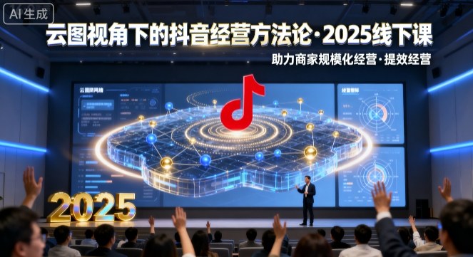 云图视角下的抖音经营方法论，2025线下课，助力商家规模化经营，提效经营(录音+字幕)-青虫资源网