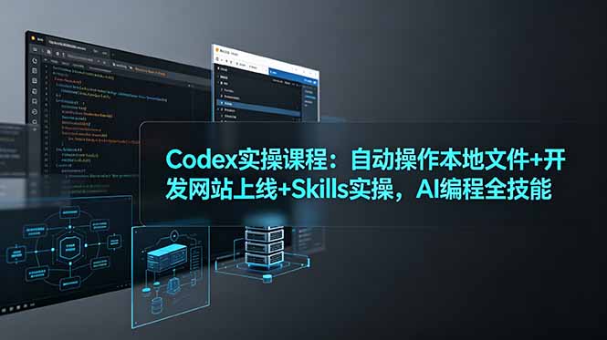 Codex实操课程：自动操作本地文件+开发网站上线+Skills实操，AI编程全技能-快名资源网
