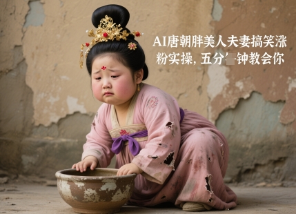 AI唐朝胖美人夫妻搞笑涨粉实操，五分钟教会你-快名资源网