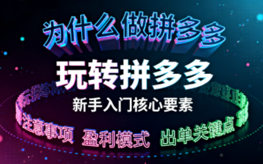 新手小白如何做拼多多-快名资源网