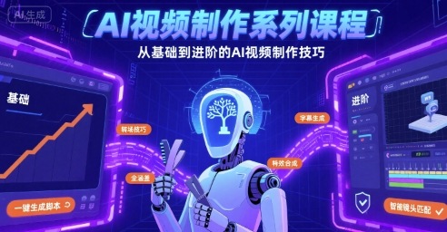AI视频制作系列课程，从基础到进阶的AI视频制作技巧全涵盖-快名资源网