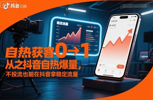 自热获客从0到1之抖音自热爆量，不投流也能在抖音拿稳定流量-快名资源网