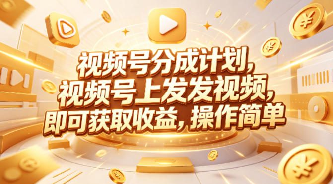 视频号分成计划，599元众筹的Red团队课程，视频号上发发视频，即可获取收益，操作简单-快名资源网