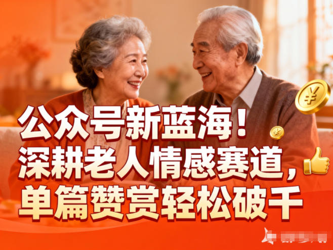 公众号新蓝海！深耕老人情感赛道，单篇赞赏轻松破1k-快名资源网