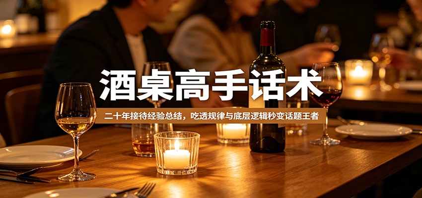 酒桌高手话术：二十年接待经验总结，吃透规律与底层逻辑秒变话题王者-快名资源网
