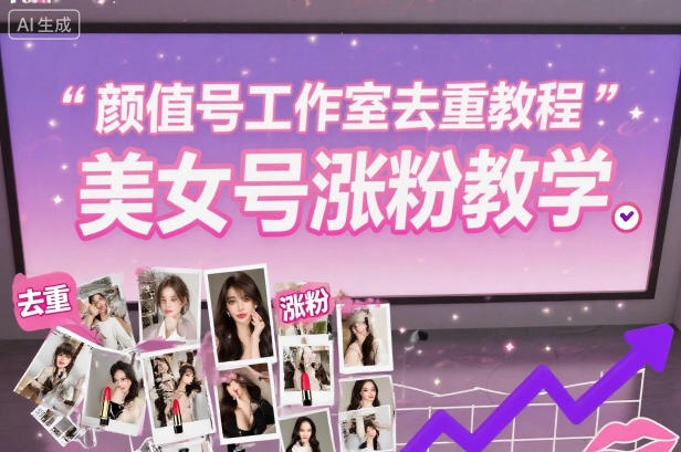 颜值号工作室去重教程，美女号涨粉教学-快名资源网
