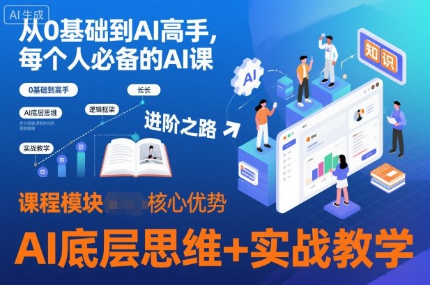 从0基础到AI高手，每个人必备的AI课，AI底层思维+实战教学-快名资源网