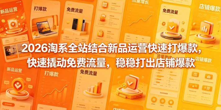 2026淘系全站结合新品运营快速打爆款，快速撬动免费流量，稳稳打出店铺爆款(更新5月12日)-快名资源网