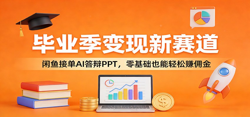 毕业季变现新赛道：闲鱼接单AI答辩PPT，零基础也能轻松赚佣金-快名资源网