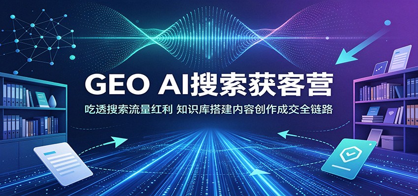 GEO AI搜索获客营：吃透搜索流量红利，知识库搭建内容创作成交全链路-青虫资源网