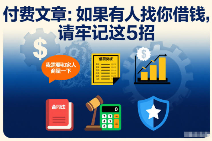 付费文章：如果有人找你借钱，请牢记这5招-快名资源网