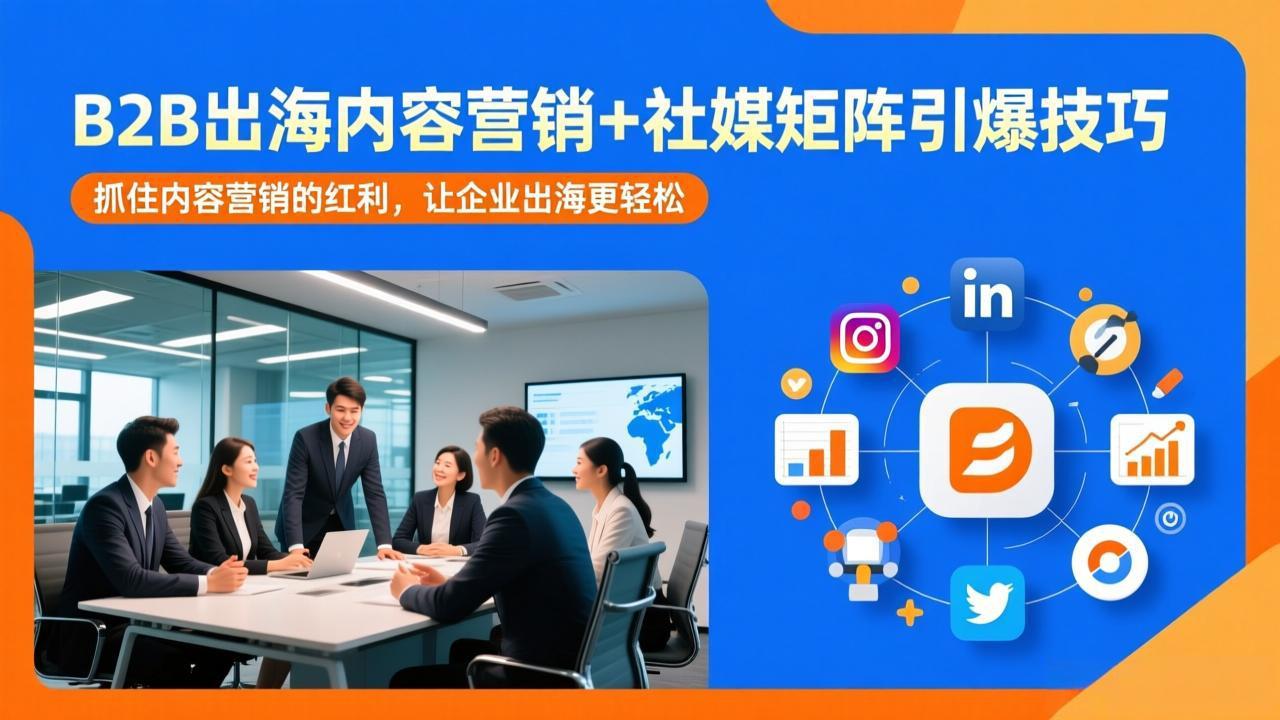 B2B出海内容营销+社媒矩阵引爆技巧：抓住内容营销的红利，让企业出海更轻松-快名资源网