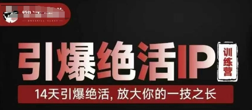 引爆绝活IP训练营，14天引爆绝活，放大你的一技之长-快名资源网