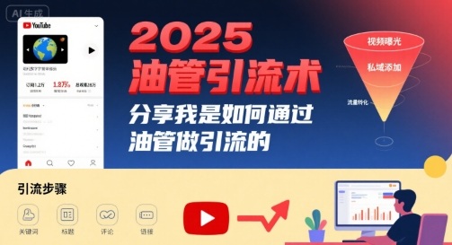 2025油管引流术，分享我是如何通过油管做引流的-快名资源网