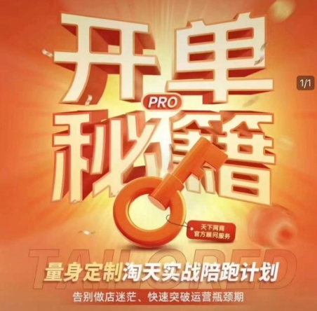 淘宝开单秘籍PRO，量身定制淘天实战陪跑计划，告别做店迷茫、快速突破运营瓶颈期-快名资源网