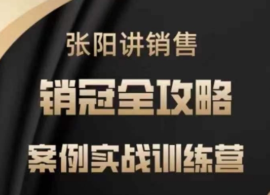 张阳讲销售实战训练营，​案例实战训练，销冠全攻略-快名资源网