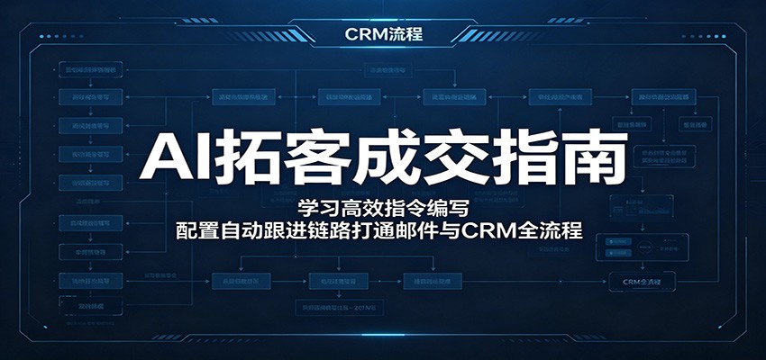 AI拓客成交指南：学习高效指令编写，配置自动跟进链路打通邮件与CRM全流程-青虫资源网