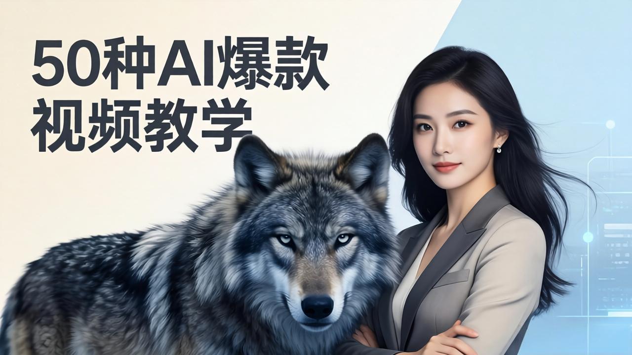 50种AI爆款视频教学：影视级古诗词+治愈萌宠+山海经蛟龙，高阶宝典商业落地-快名资源网