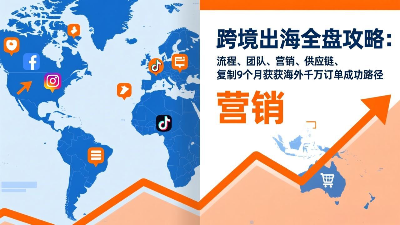 跨境出海全盘攻略：流程，团队，营销，供应链，复制9个月斩获海外千万订单成功路径-快名资源网