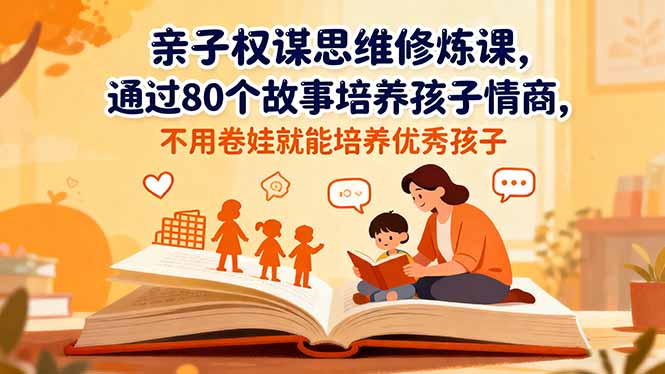 亲子权谋思维修炼课，通过80个故事培养孩子情商,不用卷娃就能培养优秀孩子-快名资源网