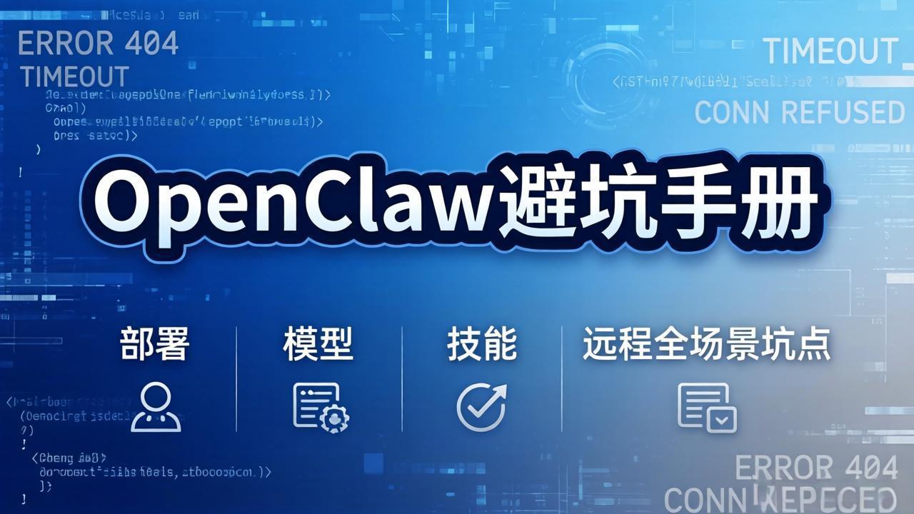 OpenClaw避坑手册：部署+模型+技能+远程全场景坑点，一次性给你说全，少走弯路-快名资源网