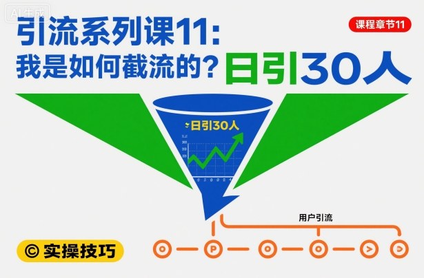引流系列课11：我是如何截流的？日引30人【文档】-快名资源网