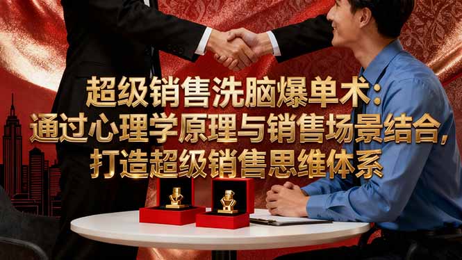 超级销售洗脑爆单术：通过心理学原理与销售场景结合,打造超级销售思维体系-快名资源网