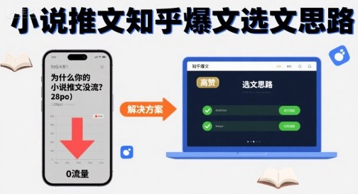 为什么你的小说推文没流量？小说推文知乎爆文选文思路-快名资源网