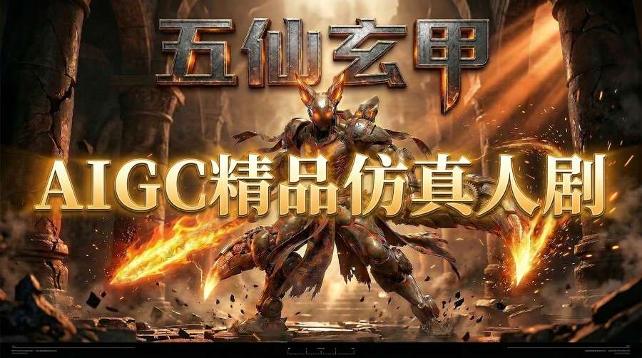 AIGC精品仿真人短剧教学，以五仙玄甲风为例展示保姆级实操教学-快名资源网