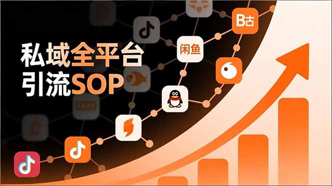 私域全平台引流SOP，抖音/快手/小红书/微信/QQ/B站/闲鱼等，技术合集，高效转化公域流量-快名资源网