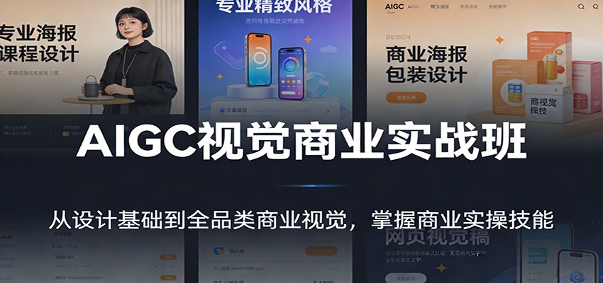 AIGC视觉商业实战班：从设计基础到全品类商业视觉，掌握商业实操技能-快名资源网
