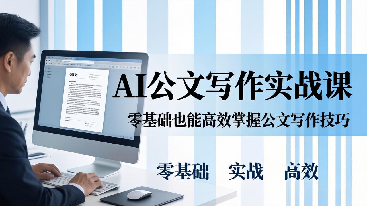 AI 公文写作实战课：零基础掌握格式规范与 5 大文种，用 AI 高效写出合格材料-快名资源网