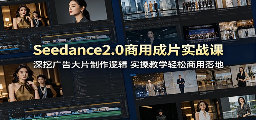 Seedance2.0商用成片实战课：深挖广告大片制作逻辑，实操教学轻松商用落地-快名资源网