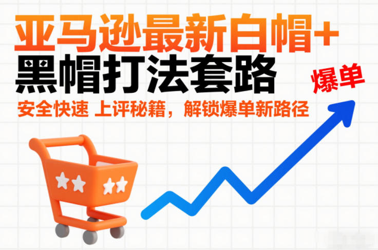亚马逊最新白帽+黑帽打法套路，安全快速上评秘籍，解锁爆单新路径-快名资源网