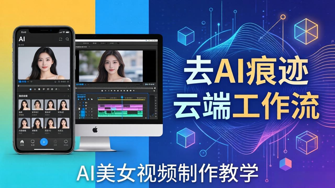 AI美女视频制作教学：去AI痕迹，云端工作流出图，手机电脑均可，不需要配置-快名资源网