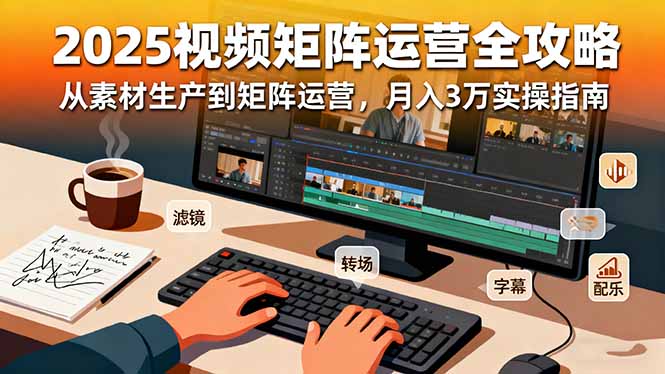 2025短视频矩阵运营全攻略：从素材生产到矩阵运营，月入3万实操指南-快名资源网