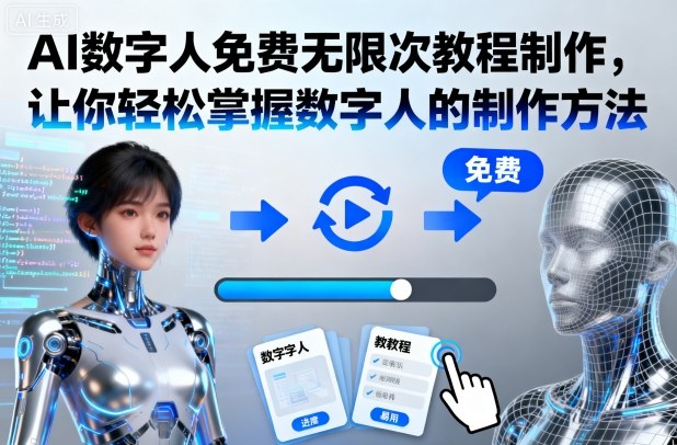 AI数字人免费无限次教程制作，让你轻松掌握数字人的制作方法-快名资源网