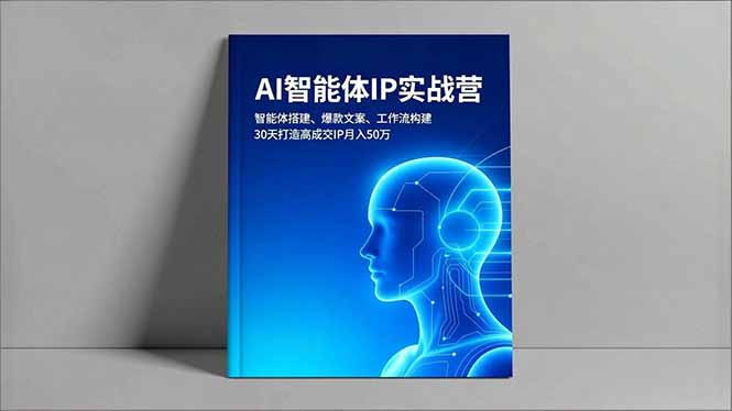 AI智能体IP实战营，智能体搭建、爆款文案、工作流构建，30天打造高成交IP月入50万-快名资源网
