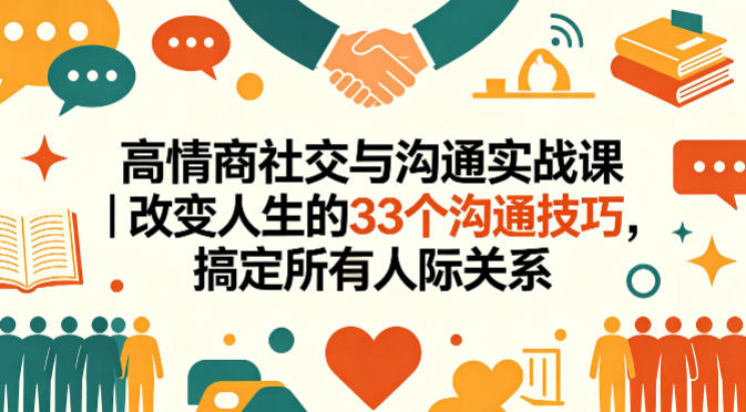 高情商社交与沟通实战课｜改变人生的33个沟通技巧，搞定所有人际关系-青虫资源网