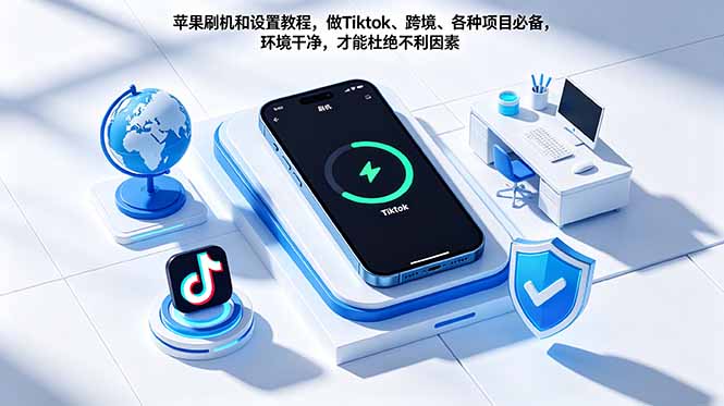 苹果刷机和设置教程，做Tiktok、跨境、各种项目必备，环境干净，才能杜绝不利因素-快名资源网