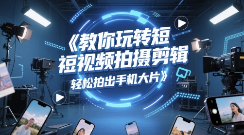 教你玩转短视频拍摄剪辑，轻松拍出手机大片-快名资源网