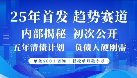 2025年首次公开，真正的事业型赛道，客咨不断，单月轻松破W-青虫资源网